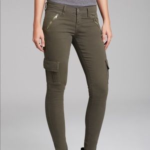 True Religion Casey Army Green Skinny Jeans